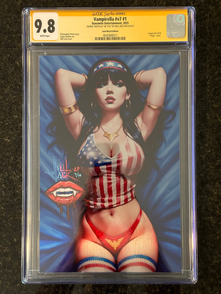 VAMPIRELLA USA #1 METAL CGC 9.8 AP 7/10